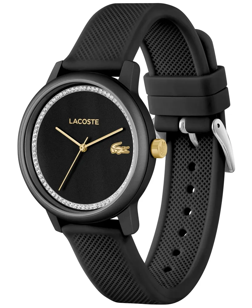Lacoste Women's L.12.12 Go Quartz Black Silicone Strap Watch 36mm