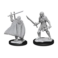 WizKids Pathfinder Battles Deep Cuts Unpainted Male Elf Fighter Sword Fig