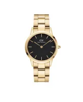 Daniel Wellington Women's Iconic Link Gold-Tone Stainless Steel Watch 32mm - Gold