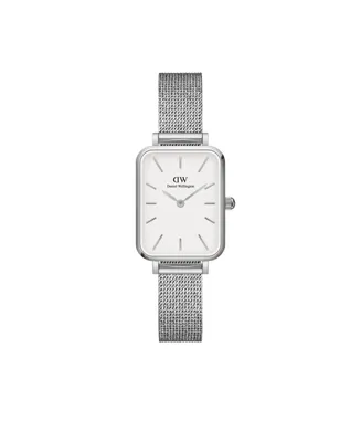 Daniel Wellington Women's Quadro Sterling Silver-Tone Stainless Steel Watch 20 x 26mm