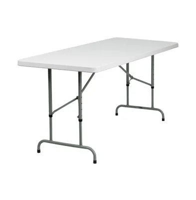 Emma+Oliver 6-Foot Height Adjustable Plastic Folding Table