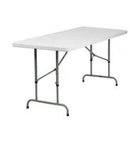 Emma+Oliver 6-Foot Height Adjustable Plastic Folding Table