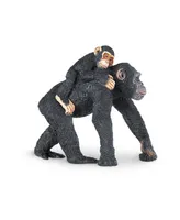 Safari Ltd Chimpanzee With Baby Wild Safari Animal Figure