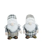 Santa's Workshop 11" Plaid Gnomes, Set of 2