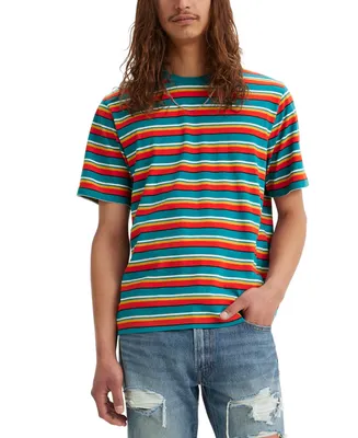 Levi's Men's Relaxed-Fit Striped Short Sleeve Crewneck T-Shirt