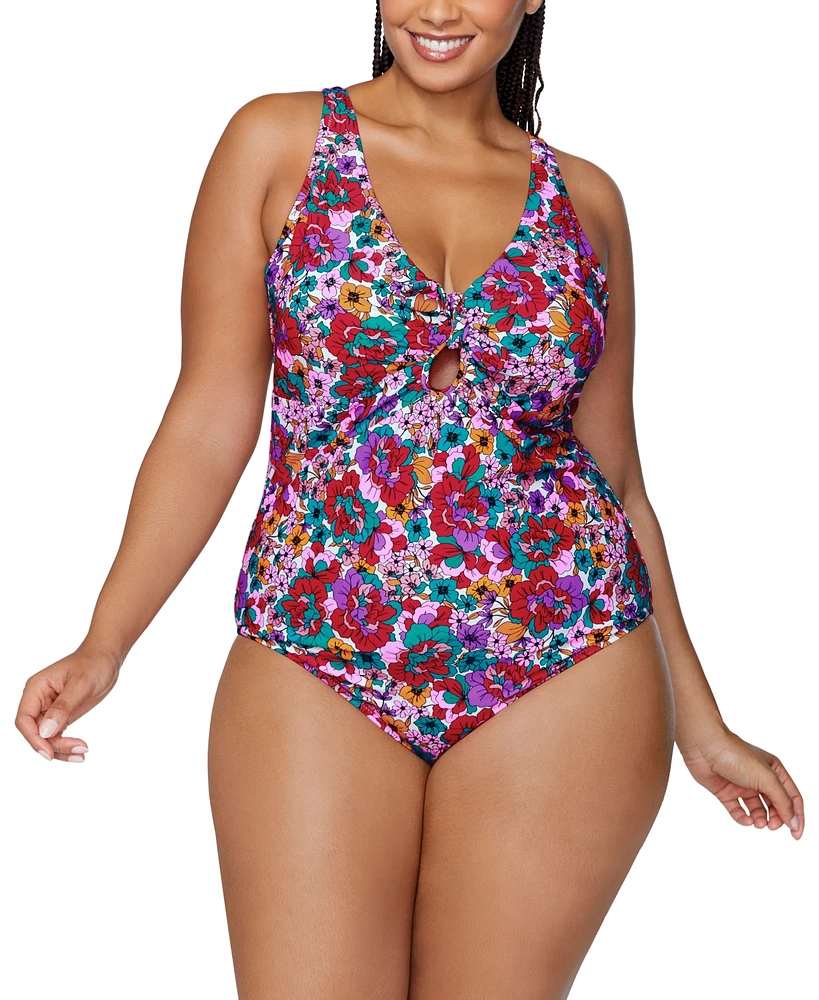 Raisins Curve Trendy Plus Muna Floral One-Piece Swimsuit