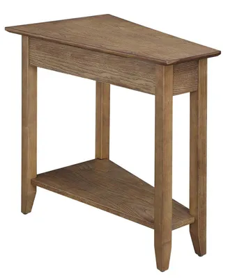 Convenience Concepts 24" Rubber wood Ah Wedge End Table with Shelf