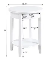 Convenience Concepts 18.25" Rubber wood Ah Baldwin End Table