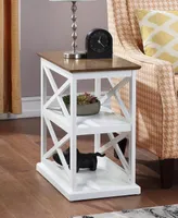 Convenience Concepts 14" Rubber wood Coventry Chairside End Table