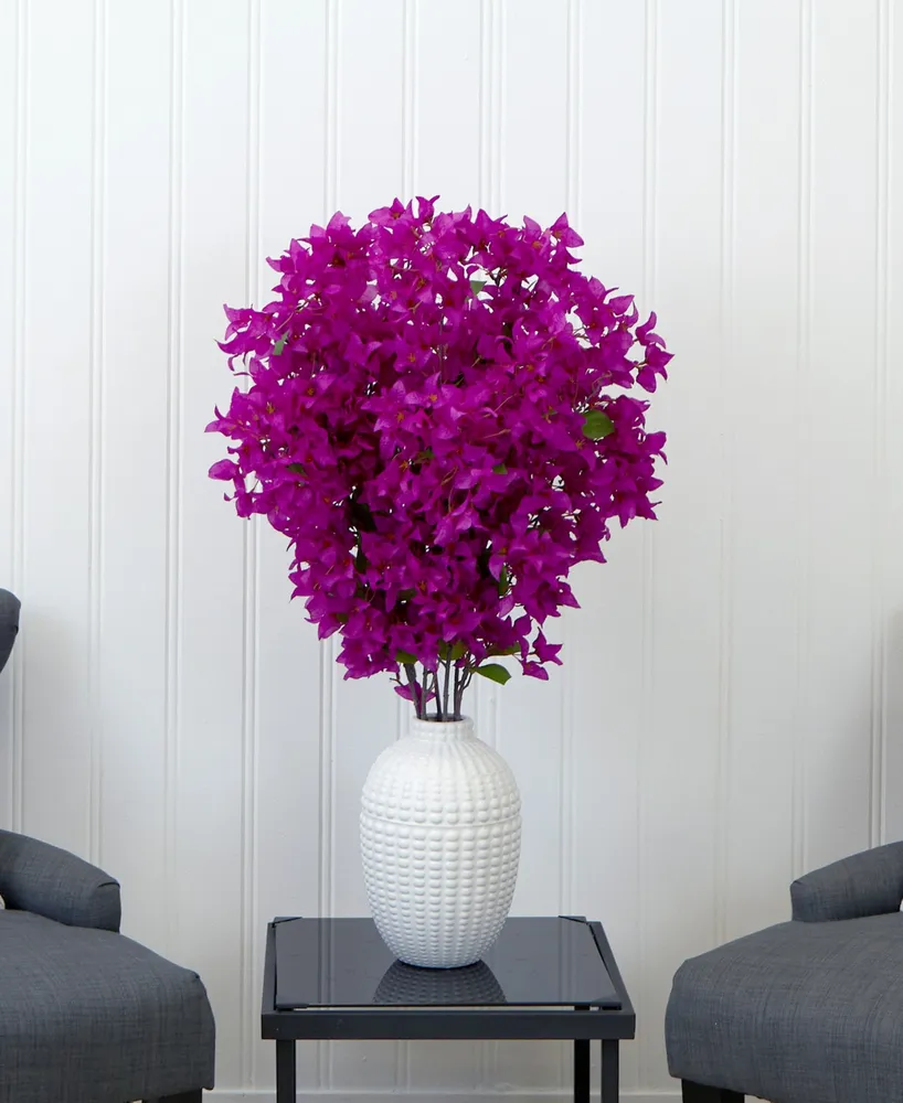 Nearly Natural 40" Artificial Bougainvillea Arrangement with Vase