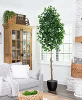 Nearly Natural 108" Artificial Ficus Tree