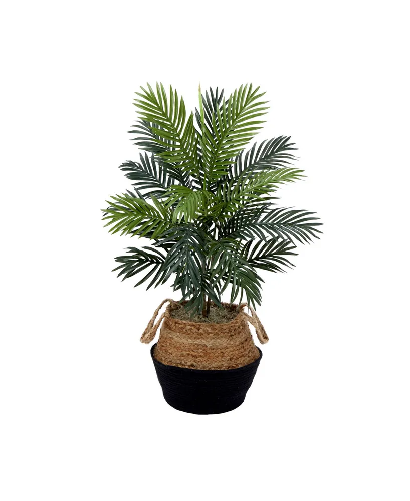 Nearly Natural 36" Artificial Areca Palm Tree with Handmade Jute Cotton Basket Diy Kit