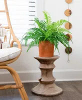 Nearly Natural 22" Artificial Fern Plant in Decorative Planter