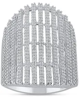 Diamond Multirow Statement Ring (1-1/2 ct. t.w.) in 14k White Gold