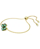 Swarovski Gold-Tone Idyllia Green Crystal Bracelet