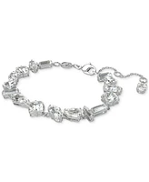 Swarovski Rhodium-Plated Mixed Crystal Flex Bracelet