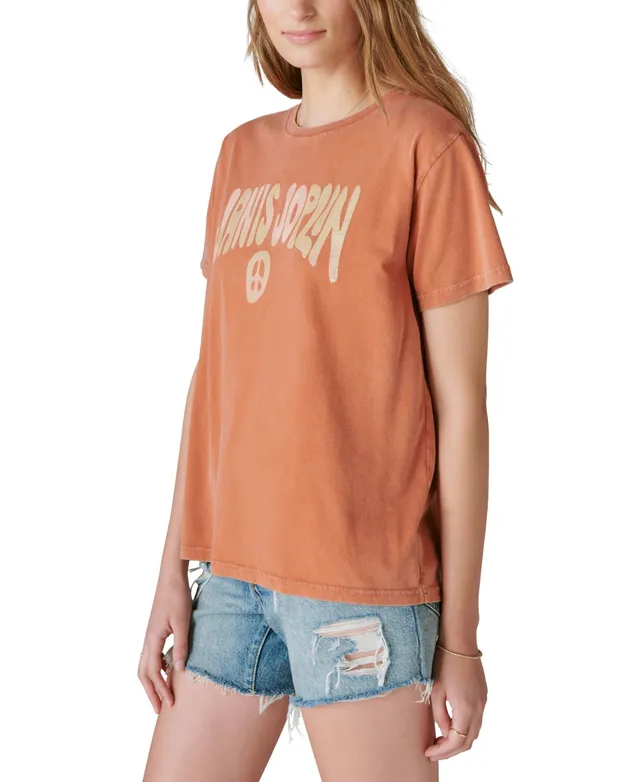 Lucky Brand Women's Cotton Eagle Rock Boyfriend T-Shirt