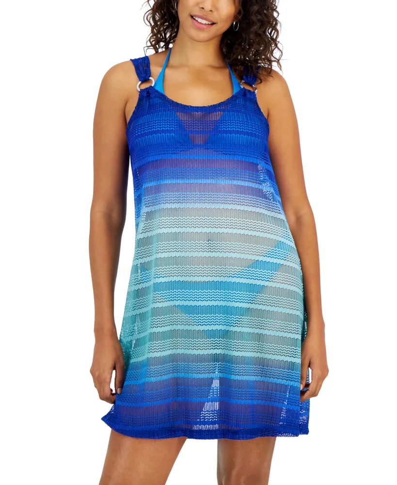 J Valdi Women's O-Ring Ombre Cover-Up Dress