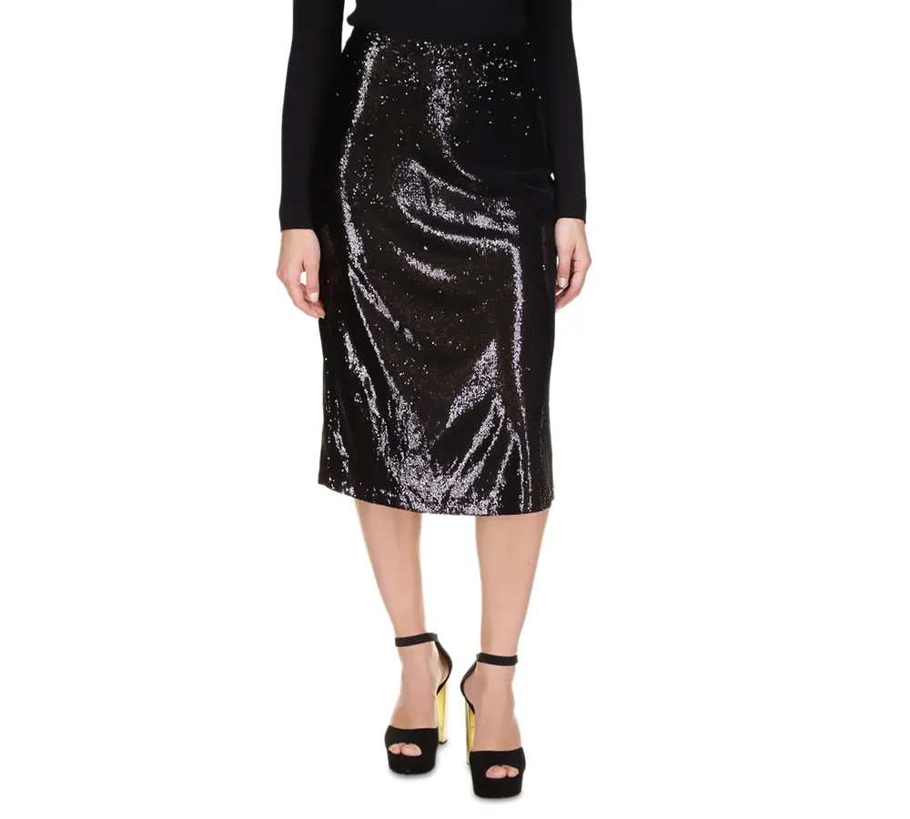 Sequin A-Line Skirt