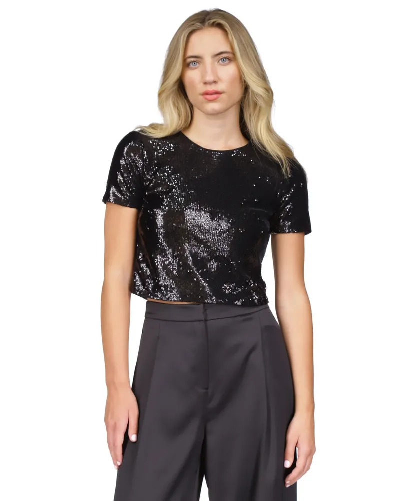 h&m sequin lips t shirt