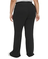 Calvin Klein Plus Size High-Waist Flare-Leg Pants