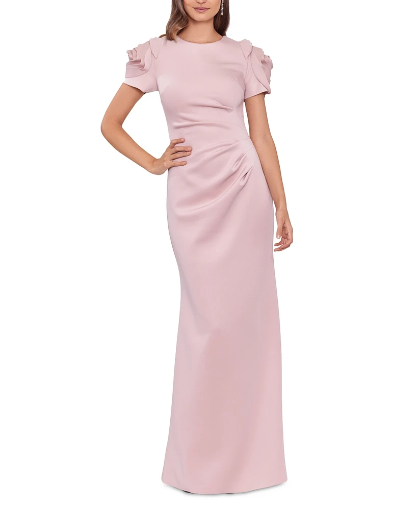 Xscape Ruched Fit & Flare Gown