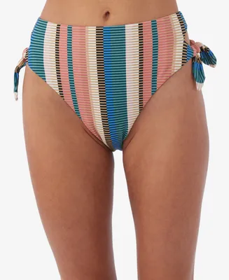 O'Neill Juniors' Kendari Striped Encinitas Side-Tie Bikini Bottoms
