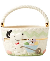 Lenox Peanuts Snoopy & Woodstock Porcelain Easter Basket