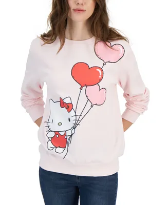 Love Tribe Juniors' Long-Sleeve Hello Kitty Balloon Sweatshirt