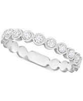 Diamond Bezel Semi-Eternity Band (1/3 ct. t.w.) 14k Gold