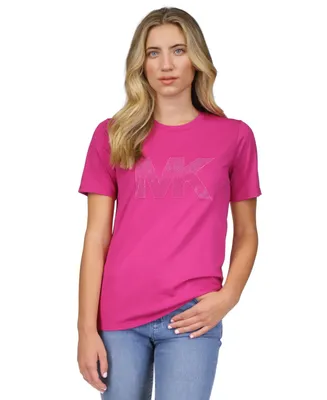 Michael Michael Kors Women's Rhinestone-Logo T-Shirt
