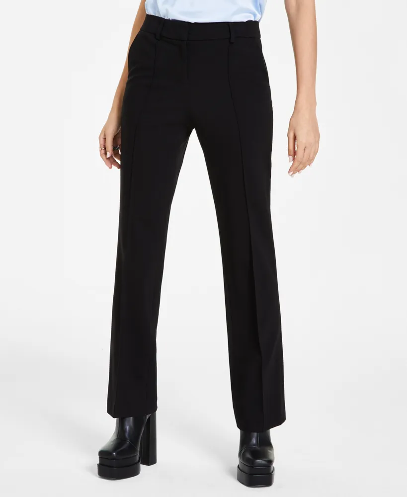Bar Iii Women's High-Rise Flare Compression Pants, Created for Macy's