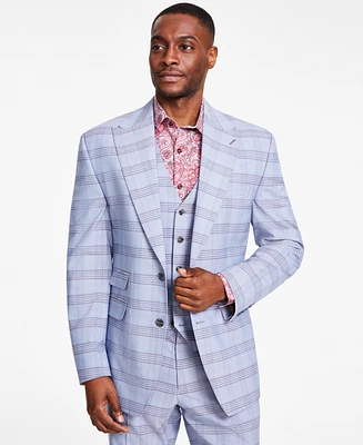 Tayion Collection Men's Classic Fit Striped Suit Jacket