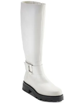 Karl Lagerfeld Paris Women's Meara Buckled Riding Boots