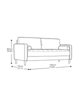 Lifestyle Solutions 52" Faux Leather Morris Loveseat