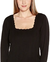 Belldini Women's Kaily K. Square Neck Sweater