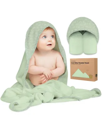 Luxe Baby Hooded Towel, Organic Bath Towels, Beach Towel for Newborn, Kids