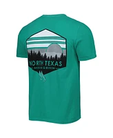 Men's Green North Texas Mean Landscape Shield T-shirt