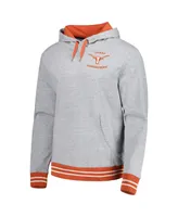 Men's Mitchell & Ness Heather Gray Texas Longhorns Pullover Hoodie