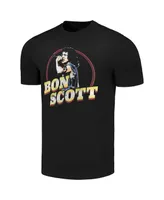 Men's Black Bon Scott Gold Name T-shirt