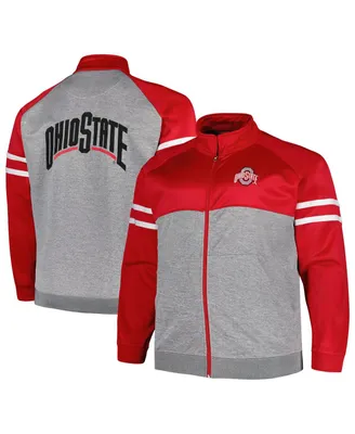 Men's Profile Scarlet Ohio State Buckeyes Fleece Full-Zip Jacket