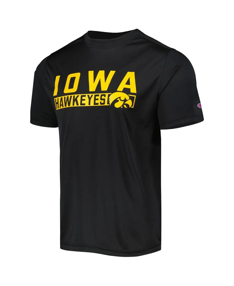 Men's Champion Black Iowa Hawkeyes Impact Knockout T-shirt