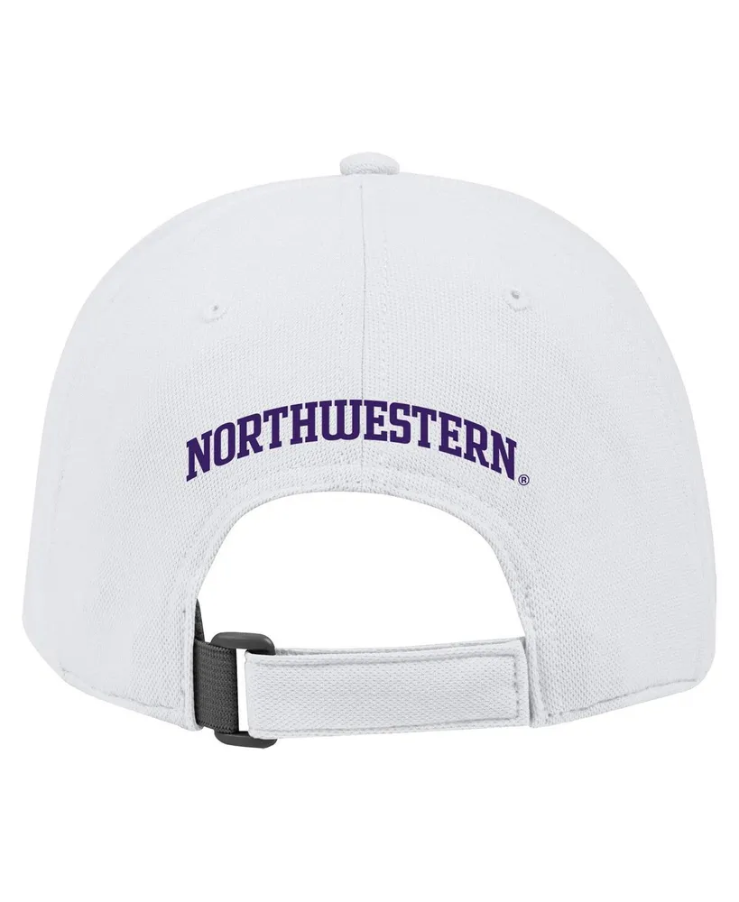 Men's Under Armour White Northwestern Wildcats Blitzing Accent Iso-Chill Adjustable Hat