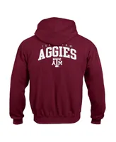 Big Boys Champion Maroon Texas A&M Aggies Powerblend Two-Hit Pullover Hoodie