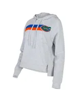 Women's Concepts Sport Gray Florida Gators Cedar Tri-Blend Raglan Pullover Hoodie