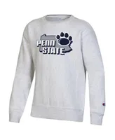 Big Boys Champion Heather Gray Penn State Nittany Lions Reverse Weave Pullover Sweatshirt