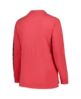 Women's Pressbox Scarlet Ohio State Buckeyes Plus 2-Hit Canyon Long Sleeve T-shirt