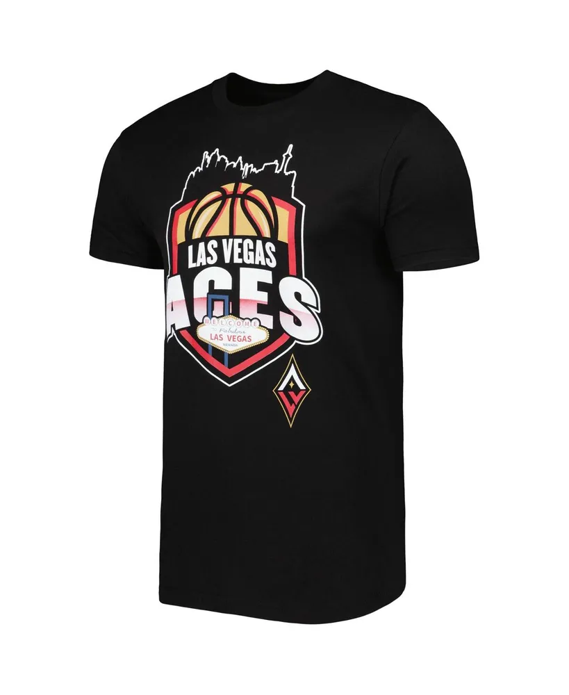 Men's and Women's Stadium Essentials Black Las Vegas Aces Crest T-shirt