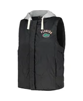 Women's Gameday Couture Black Florida Gators Headliner Full-Snap Hooded Puffer Vest