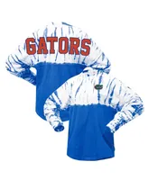 Women's Royal Florida Gators Tie-Dye Long Sleeve Jersey T-shirt